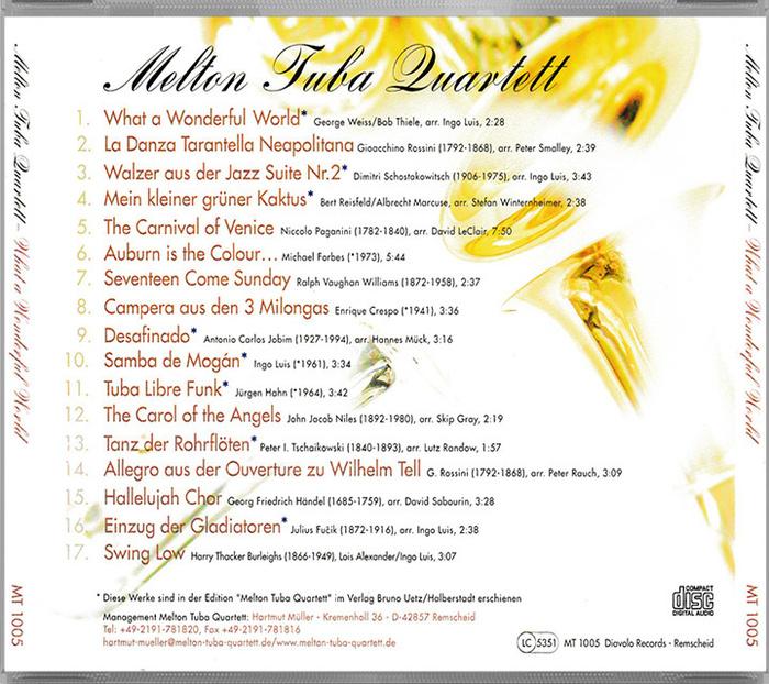 Melton Tuba Quartett - CD 'What a wonderfull world' Melton…